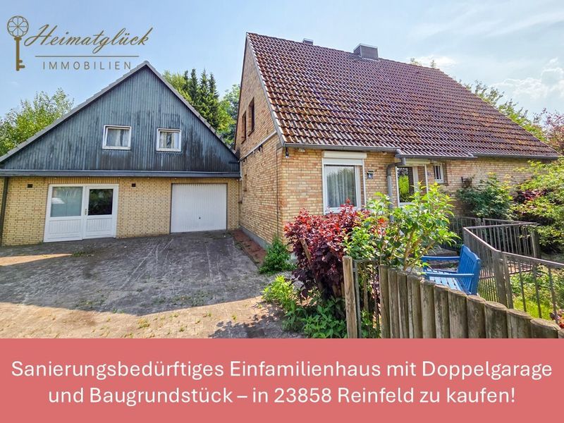 Sanierungsbedürftiges Einfamilienhaus mit Doppelgarage + Baugrundstück zu kaufen!